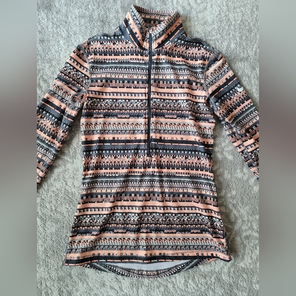 Nike Pro Dri-Fit 3/4 Zip Pullover Fitted Athletic Top, Size S. Multicolor - Picture 2 of 7